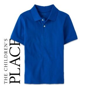 (2pk) Children’s Place Blue Short Sleeve Polo School Uniform Sz M 7/8 NWT